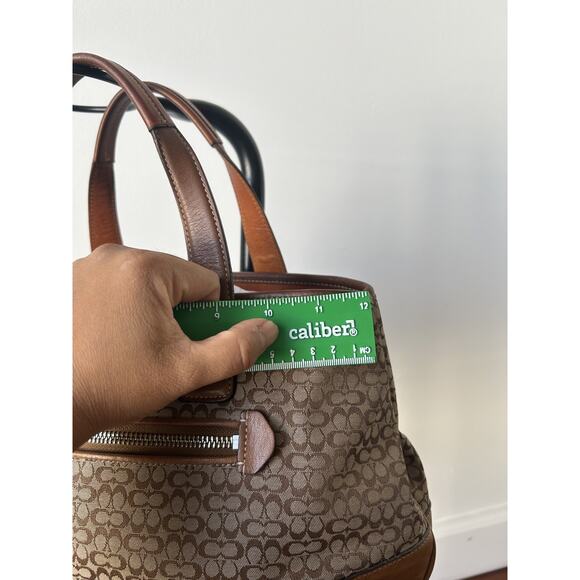 Y2K Vintage Coach 6620 Hobo Brown/Khaki signature Leather Top Handle Bag ReadPLS - Picture 4 of 8